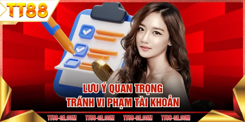 Lưu ý quan trọng tránh vi phạm tài khoản